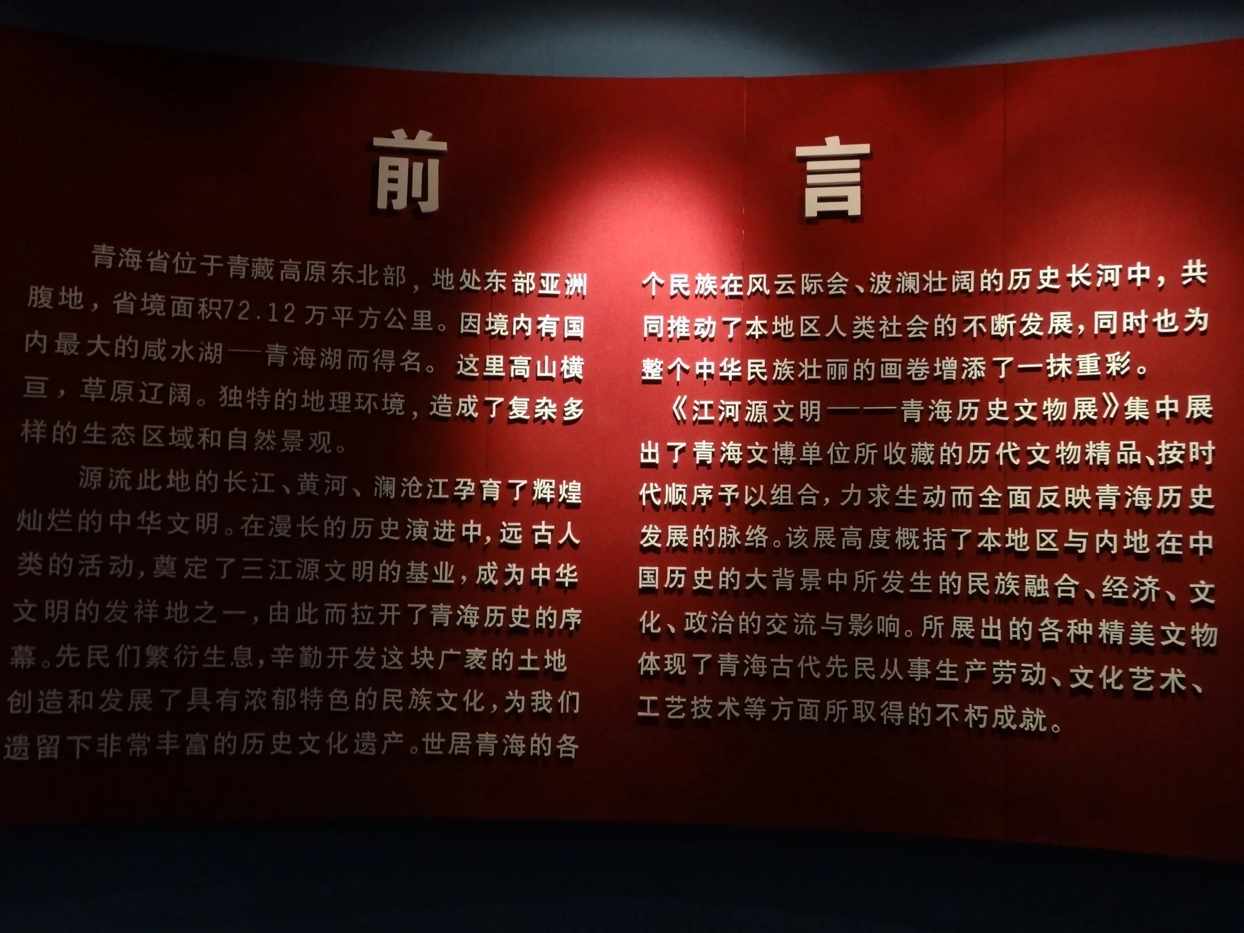 青海省博物館の説明